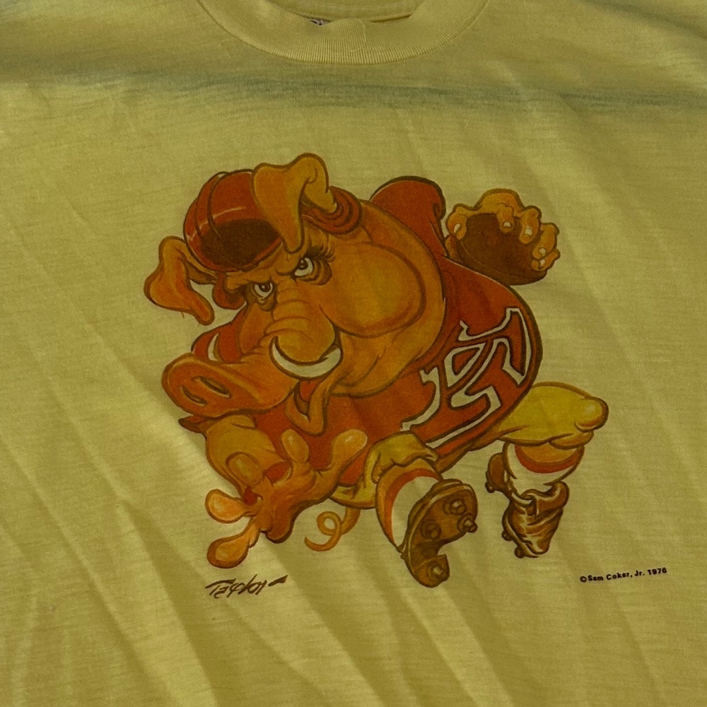 Arkansas Razorbacks 1970s single stitch tshirt